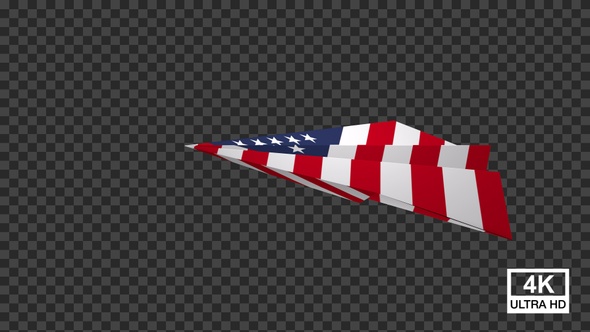 Paper Airplane Wrapping With The Flag United States V2