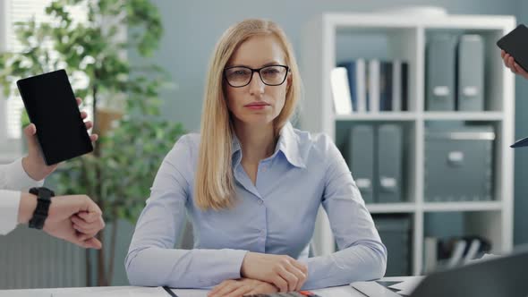 Woman Feeling Stressed at Work