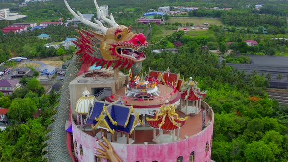 Dragon Temple Wat Samphran in Nakhon Pathom Thailand