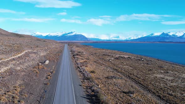 Patagonia landscape. Famous town of El Calafate at Patagonia Argentina