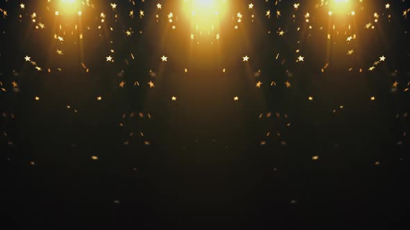 Gold Particle With Shiny Stars A-3