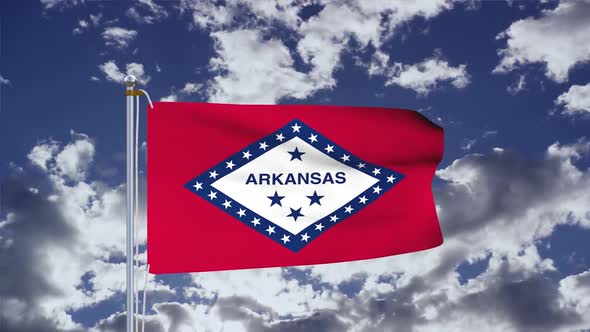 Arkansas Flag Waving