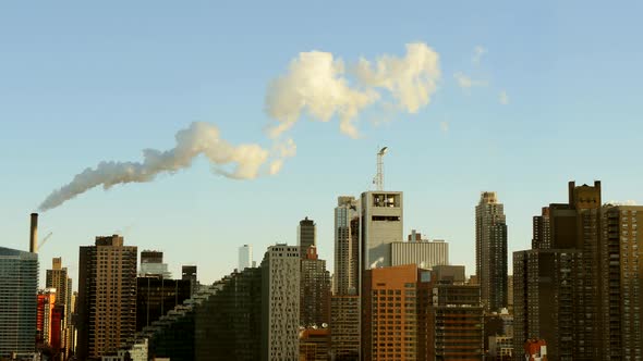 Modern Cityscape View of High Rise Business Buildings in Finance District