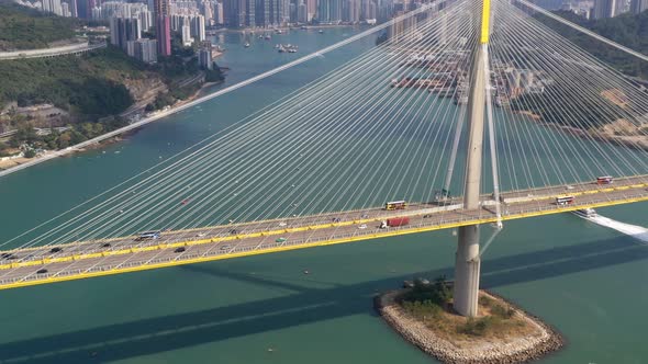 Ting Kau Bridge in Hong Kong