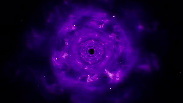 Space Purple Black Hole Background Loop 4K