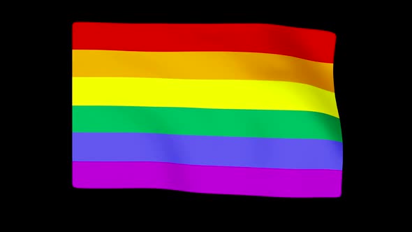 LGBT Rainbow Flag Waving in the Wind