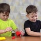 Two Happy Boy Playing with Plasticine. - VideoHive Item for Sale