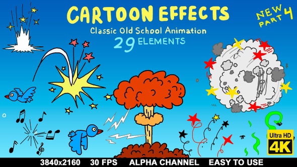 Classic Cartoon 2D Effects (29 elements)