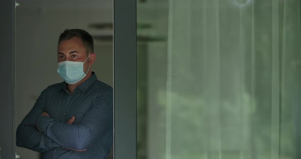 Elegant Man in Face Mask