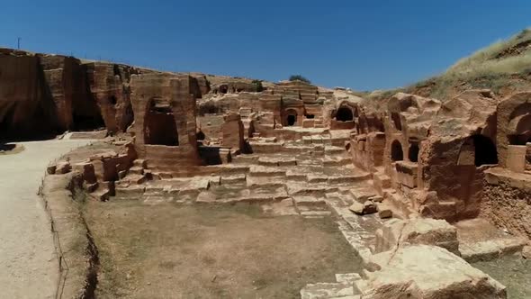 Ancient City Ruins Aerial View