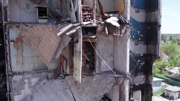 War in Ukraine  Destroyed Building in Borodyanka Bucha District