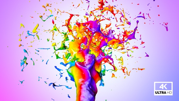 Multicolor Paint Jet Stream Splash V7