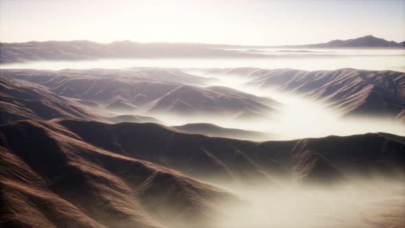 Mountain Landscape with Deep Fog at Morning alt
