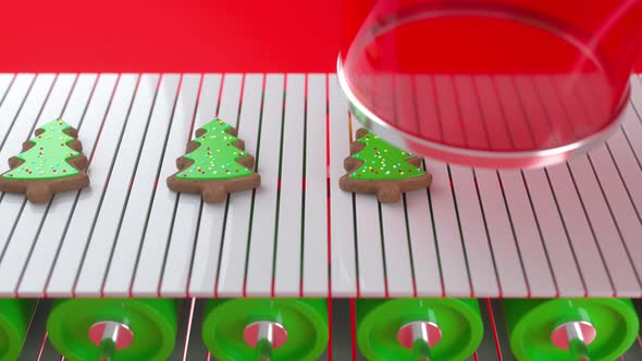 Christmas cookies in the form of Christmas trees