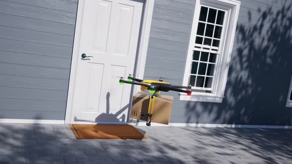 Drone delivering packages with medicines or vaccines directly to the client.