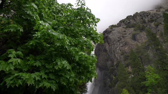 Yosemite Falls during the day. 30p conformed to 24p.