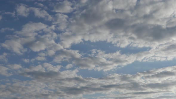 Clouds Are Moving Against the Blue Sky