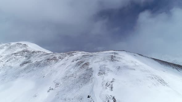 Storm brewing over the peaks on Loveland Pass, Colorado.