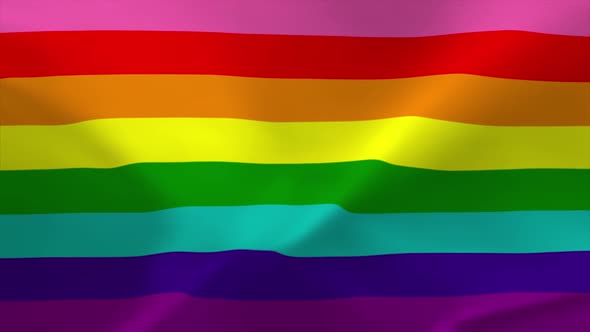 Original LGBTQ Pride Rainbow Waving Flag Animation 4K Moving Wallpaper Background