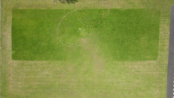 Mini football arena maintenence by city council Dublin aerial