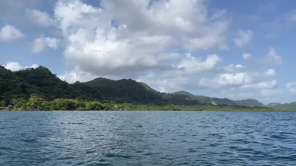 Caribbean Coast Driving on Boat Beauty Nature Sun Shining Seaside Holidays Relax Concept