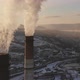 Aerial View of Smoke Rising from the Chimney of a Coal Boiler - VideoHive Item for Sale