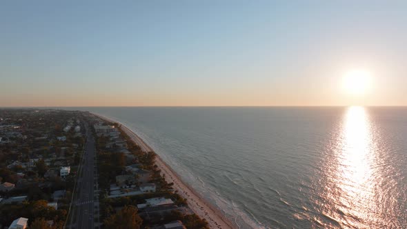 The sun sets over Indian Rocks Beach in Florida