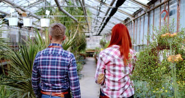 Charismatic and Attractive Florists Woman and Man