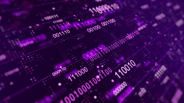 Digital Binary Code Background Purple V2 alt