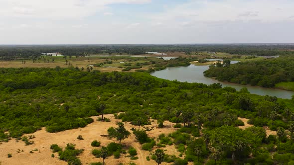Aerial View of Rural Landscape in Sri Lanka alt