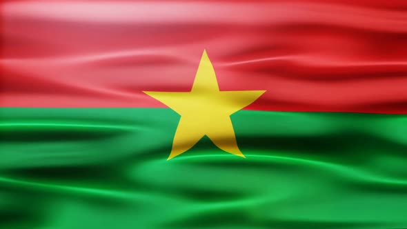 Burkina Faso Flag Waving