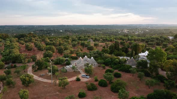 Aerial view of trullo