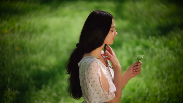 Woman with Wild Flowers