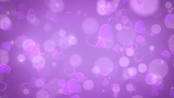 Purple Hearts Background