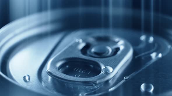 Spinning a Can of Fizzy Drink, Creative Lighting with Beautiful Highlights. 