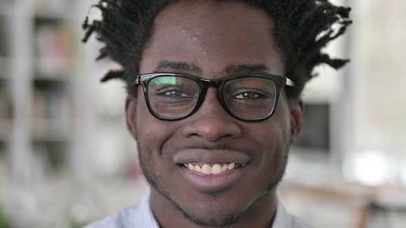 Close Up of Smiling African Man Face