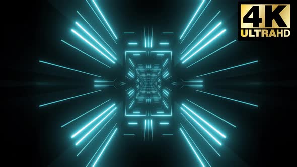 6 Colorful Neon Tunnel Vj Pack