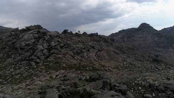 Amazing Aerial of High Mountain Top