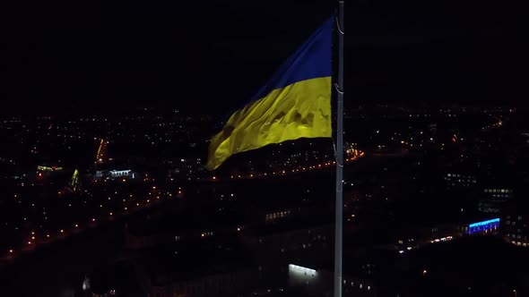 Ukrainian Flag in the Wind