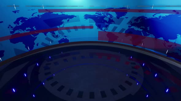 3D Virtual News Studio Background 4K