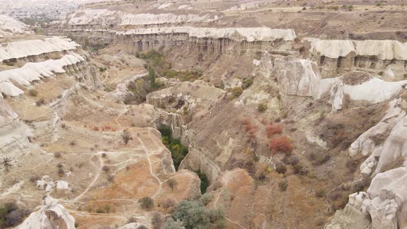 Cappadocia Landscape Aerial View. Turkey. Goreme National Park