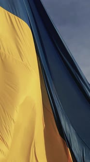 Vertical Video National Flag of Ukraine By Day