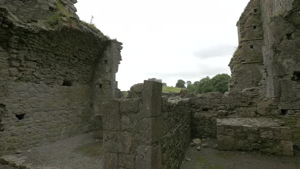 Damaged stone walls