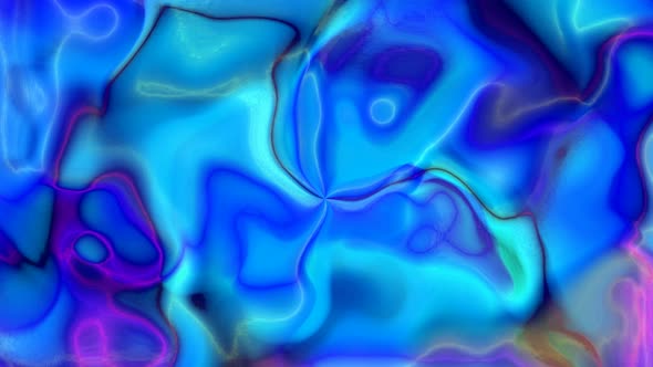 Blue Color Smooth Ink Wave Motion Animated Background