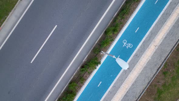 Traffic on the Beach Aerial View 4 K