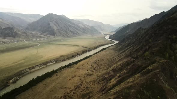 Mountain Landscape with a Long River