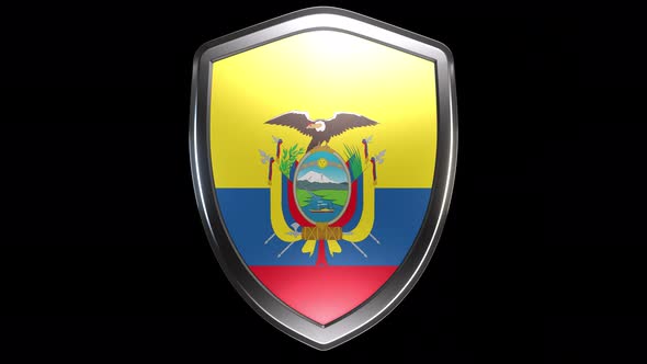 Ecuador Emblem Transition with Alpha Channel - 4K Resolution