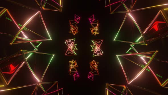 Rotaiting Pyramid Multicolor Psychedelic Hypnotic VJ Loop