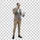 Young businessman talking on cell phone, Alpha Channel - VideoHive Item for Sale