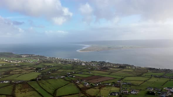 Aerial View Greencastle Lough Foyle Magilligan Point Northern Ireland  County Donegal Ireland